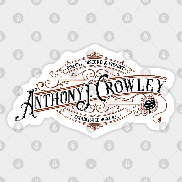 Good Omens: Anthony J. Crowley Sticker by firlachiel